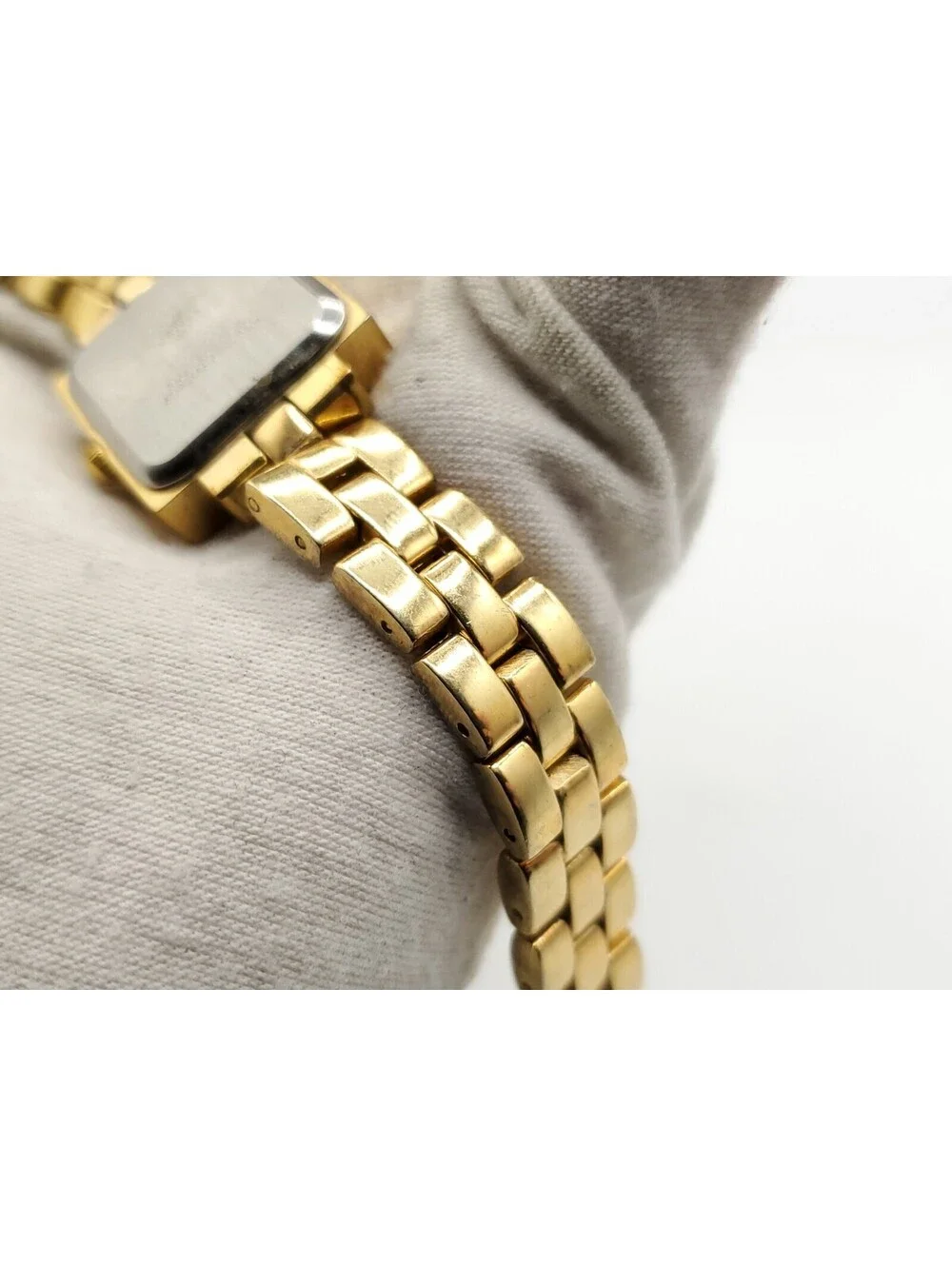 Gruen GR7984 Watch Women 20mm New Battery Reversible Band Gold And Two-Tone